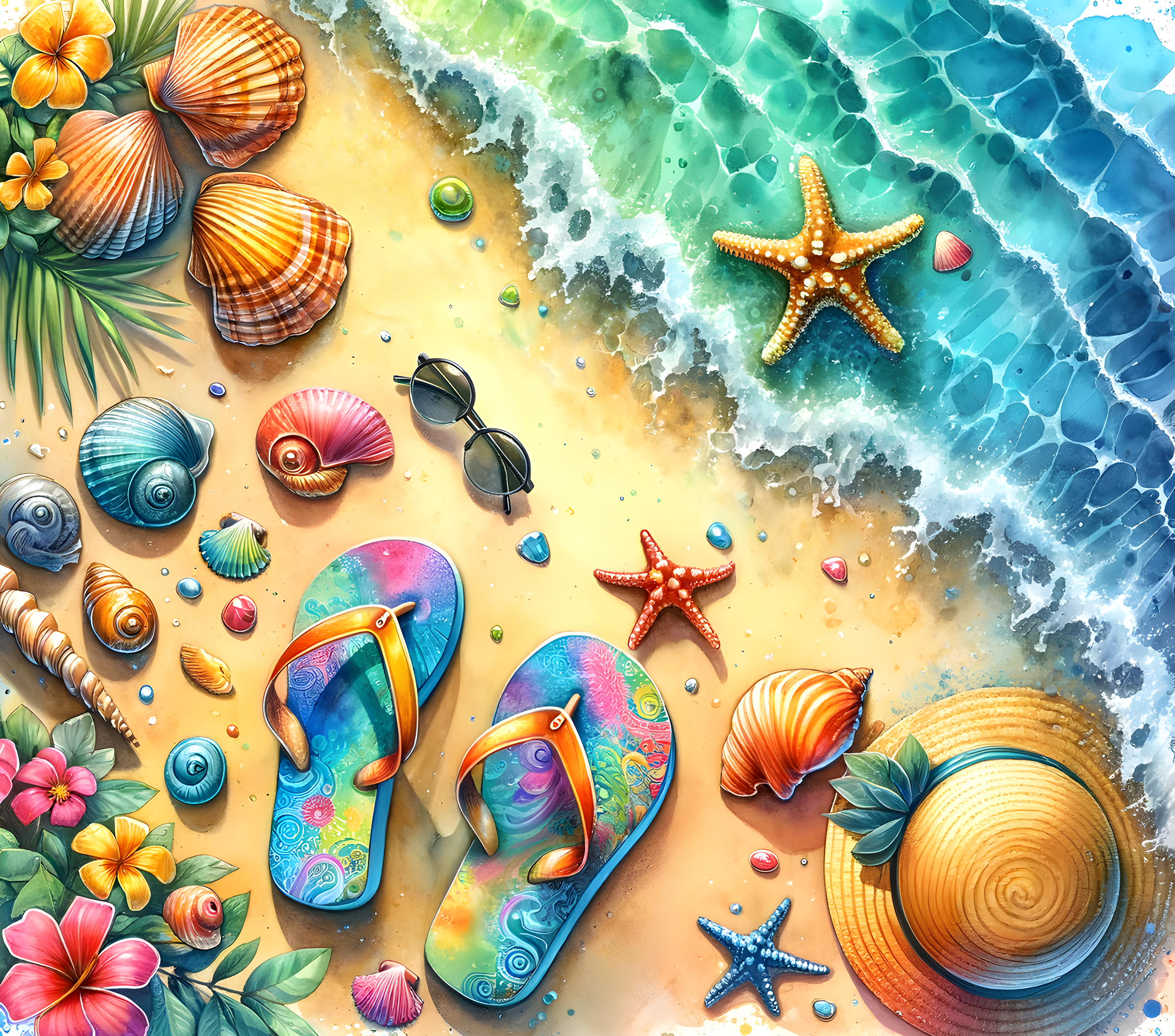 Summer Beach Tumbler