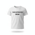 A&T Custom white youth heavy cotton t-shirt with a customizable front area for photos and durable stitching.